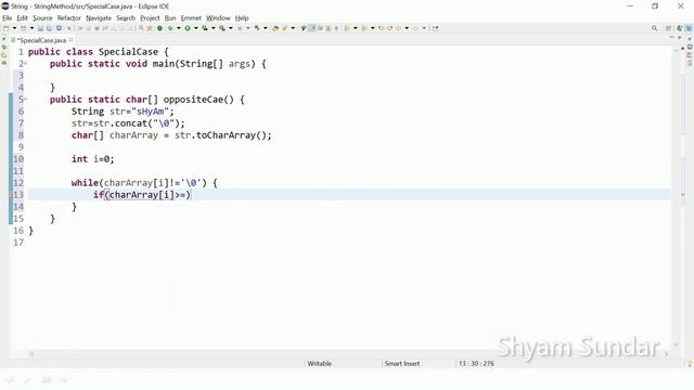 opposite char conversion in java || Shyam Sundar смотреть онлайн