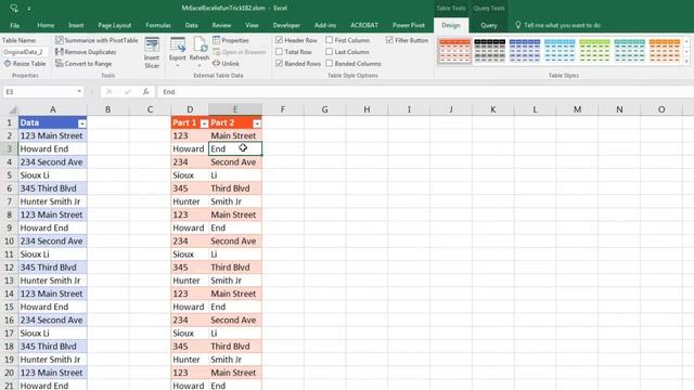 Excel Data Split Duel: Split Data to Multiple Columns - Duel 182 - Episode 2086 смотреть онлайн
