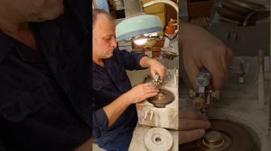 Огранка ювелирных камней. Полировка короны двух октагонов