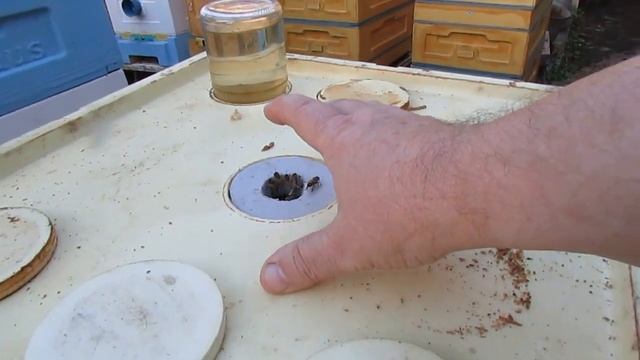 подготовка пчел в зиму в 12 рамочной улье дадан   делаю верхний леток под крышей улья