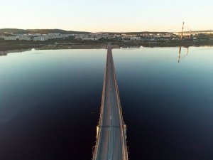 Полярный день в Мурманске - Кольский мост с дрона | Polar Day in Murmansk, Russia - Drone Shots