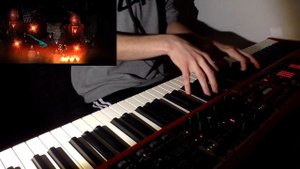 AVERNUS Song on PIANO - Dark Dragon Fire by F-777 #geometrydash