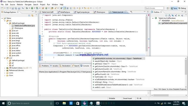 Java JTable - How to change background or foreground in specific cells смотреть онлайн