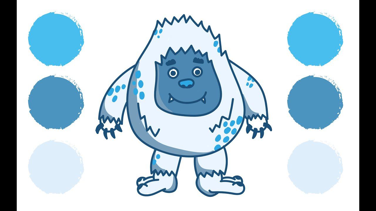 ЙЕТИ / Раскраска ЙЕТИ / Как нарисовать ЙЕТИ / Снежный человек / Краски Раскраски смотреть онлайн