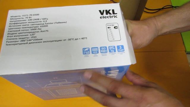 Прожектор светодиодный VLF1 70 70Вт 220 240В 6500К 5600Лм IP65 VKL electric смотреть онлайн