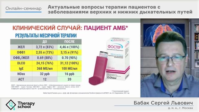 Актуальные вопросы терапии пациентов с заболеваниями верхних и нижних дыхательных путей смотреть онлайн