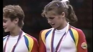 1988 Seoul Victory ceremony of women's gymnastic teams