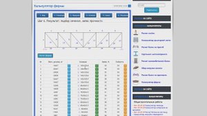 Расчет металлической фермы онлайн