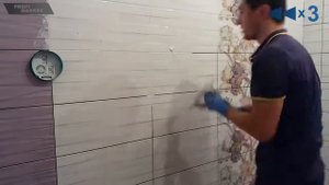 Затирка эпоксидная Kerapoxy   нанесение в санузле