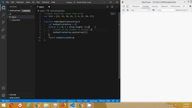 Remove duplicate elements from an array Javascript