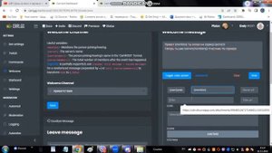 Настройка приветствия Carl bot