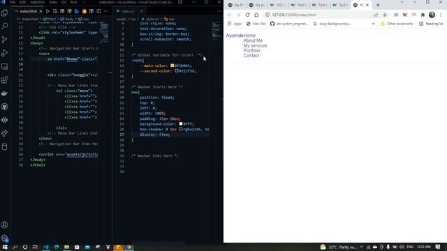Building a portfolio website using HTML CSS and JavaScript Part 4 (Project Preview) смотреть онлайн