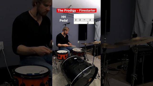 Firestarter by The Prodigy drum tutorial #drumbeat #firestarter #theprodigy