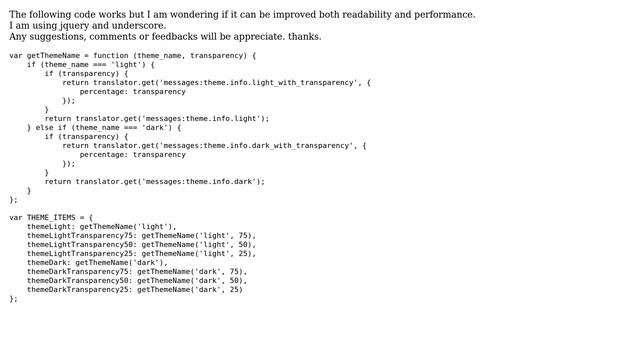 Code Review: function to generate values of a javascript object