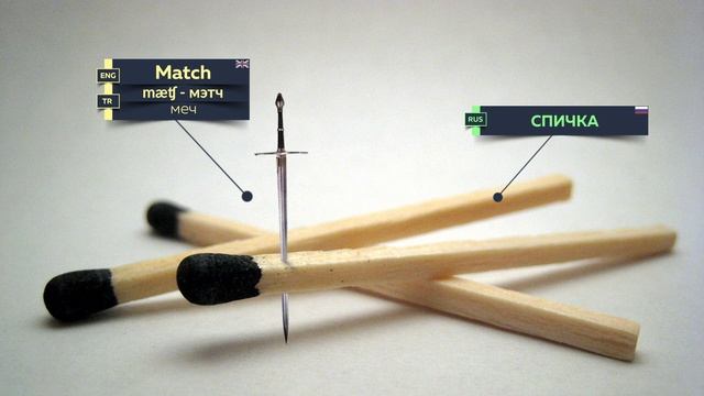 Match - спичка, матч. Английские Слова методом Ассоциаций. Мнемотехника. смотреть онлайн