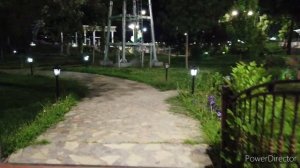 Ночной Парк Камол Худжанди. Боғи Камоли Хуҷандӣ.  Kamoli Khujandi park, night