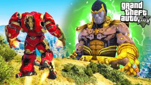 ЖЕЛЕЗНЫЙ ЧЕЛОВЕК ПРОТИВ ТАНОСА РЕАЛЬНАЯ ЖИЗНЬ СУПЕРГЕРОЕВ В ГТА 5 МОДЫ! ОБЗОР МОДА GTA 5 видео игра