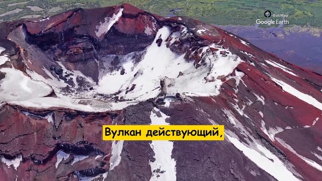 Вулкан Фудзияма - считается действующим, но постройки человека есть даже над жерлом смотреть онлайн