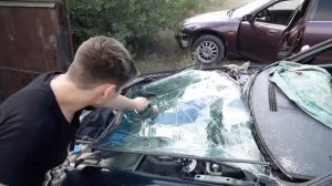 Как мы меняли лобовое на audi 100c4