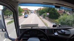 POV truck Driving Volvo fh13 500-Germany ?? Trostberg,cockpit view 4K