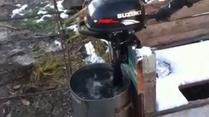 Запуск  лодочного мотора, 4-х тактный Suzuki DF 2.5(Продолжение).