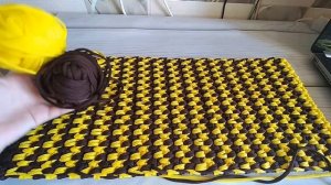 Вязаная сумка из шнура. Вязаная сумка. Сумка из шнура. Сумка из трикотажной пряжи. Сумка крючком.