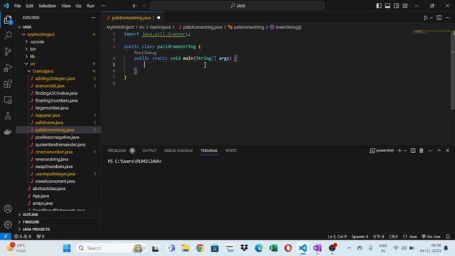palindrome string program in java | palindrome string java | Placement Course