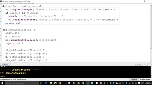 Code Fundamentals in JES:  Using 'while' loops and performing input validation