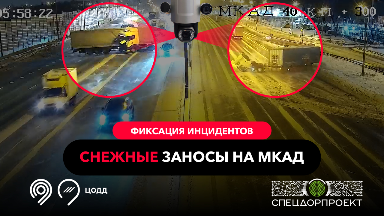 Фуры занесло на МКАДе! Фиксация инцидентов высокоинтеллектуальными комплексами видеоаналитики
