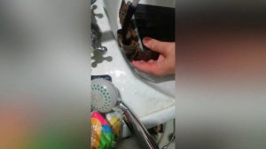 Промывка дома снятого радиатора печки Рено Логан.
