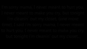 Cleanin Out My Closet - Eminem Lyrics