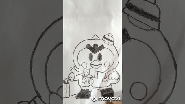Как нарисовать мистер п. из игры Brawl Stars. смотреть онлайн