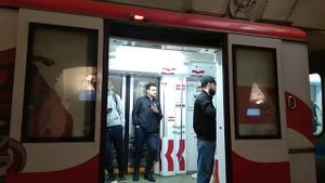 Тематический поезд 81-740 Русич "Сила конкуренции" прибывает на станцию Арбатская