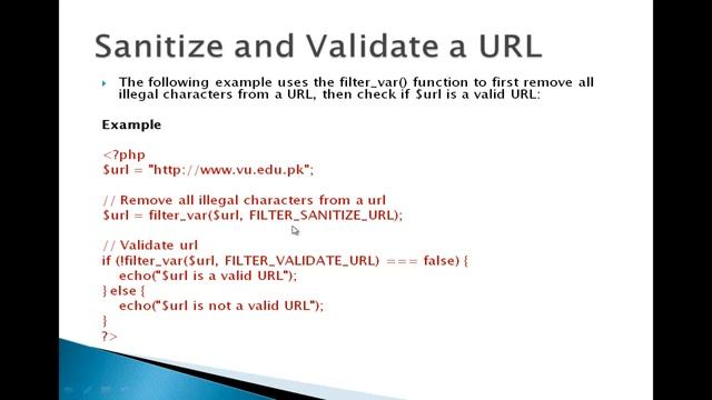 Cs310 PHP Sanitize and Validate in hindi/urdu part 45 смотреть онлайн