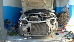 Chevrolet Aveo. вытяжка лонжеронов без стапеля.
