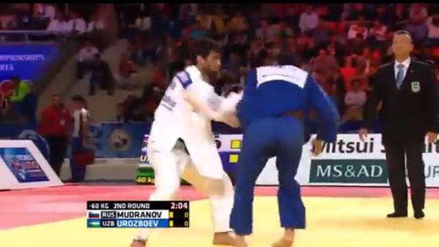 Rrozbeov Kosoto gake on Mudranov 2nd round Judo Worlds 2015 смотреть онлайн