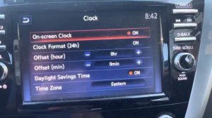 Nissan Murano Setting The Clock