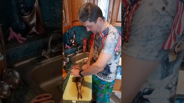 Подготовка к Копчению терпуга в домашних условиях.