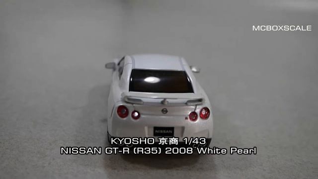 KYOSHO 京商 1/43 NISSAN GT-R (R35) 2008 White Pearl смотреть онлайн