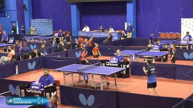 Бурба Аким (147) - Солониченко Денис (109). Настольный теннис. ПР до 12 лет 2023 смотреть онлайн