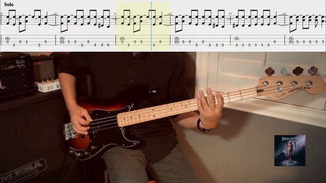 Megadeth - "Skin O' My Teeth" (Bass Cover + TABS)   SansAmp Bass Driver DI Tech 21 смотреть онлайн
