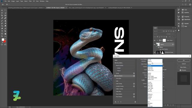 Blue Snake Abstract Gradient Transparent - Tutorial Photoshop CC 2020 смотреть онлайн