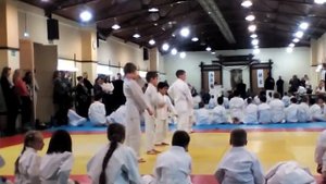 Аттестация на белый пояс по каратэ