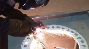 Резка плазмой, испытание шаблона из второпласта.