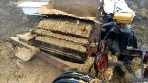 Измельчитель сена, камыша, веток в деле! Готовим корм зверью