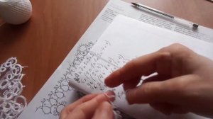 Фриволите иглой. Вяжем воротник. Часть 3.