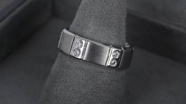 Матовое мужское обручальное кольцо с бриллиантами смотреть онлайн
