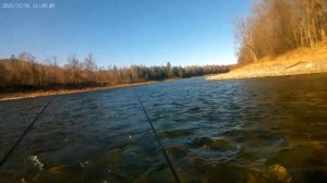 Рыбалка на горной реке Анюй 2021 в ноябре ----------Анюй#4