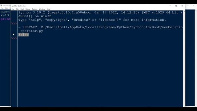 Membership Operator in Python||Class 11 & Class 12||CBSE/ICSE||Information Practices IP