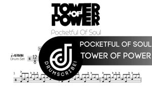 Tower of Power - Pocketful Of Soul + Drumless Track (Drum transcription) | Drumscribe!